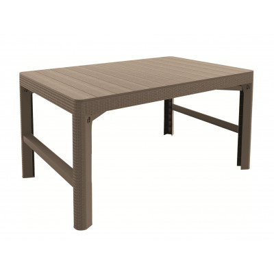 Keter Stůl Lyon ratan Cappuccino, 116x71x40-65 cm